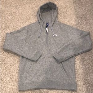 Gray Nike Quarter Zip Hoodie (M)